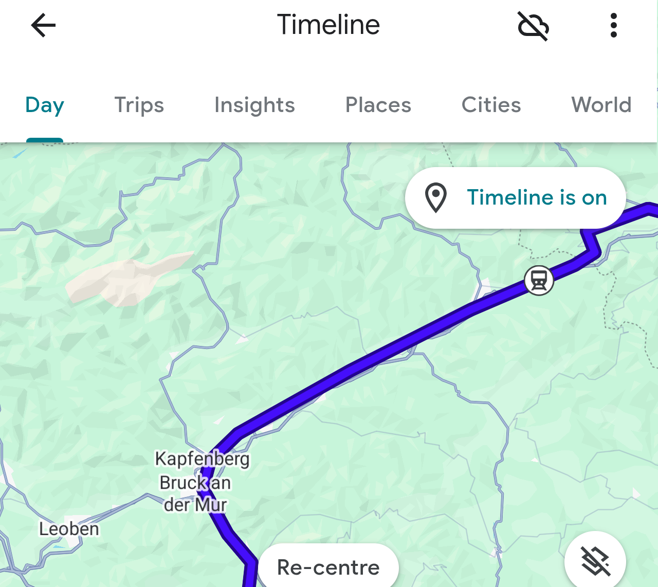Google Timeline Map
