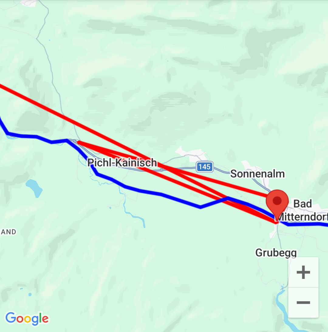Locations prior to filtering